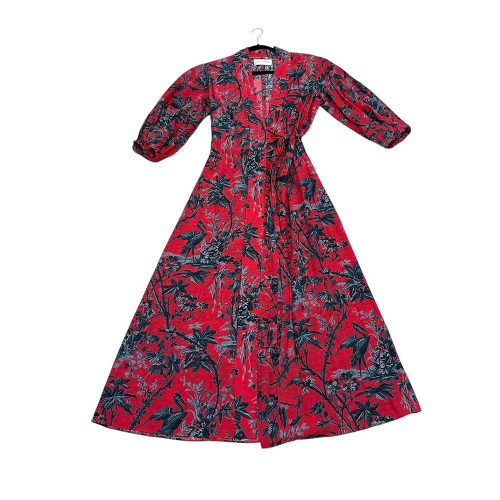 Cara Cara Rosewood Floral Midi Wrap Dress Size XS/S